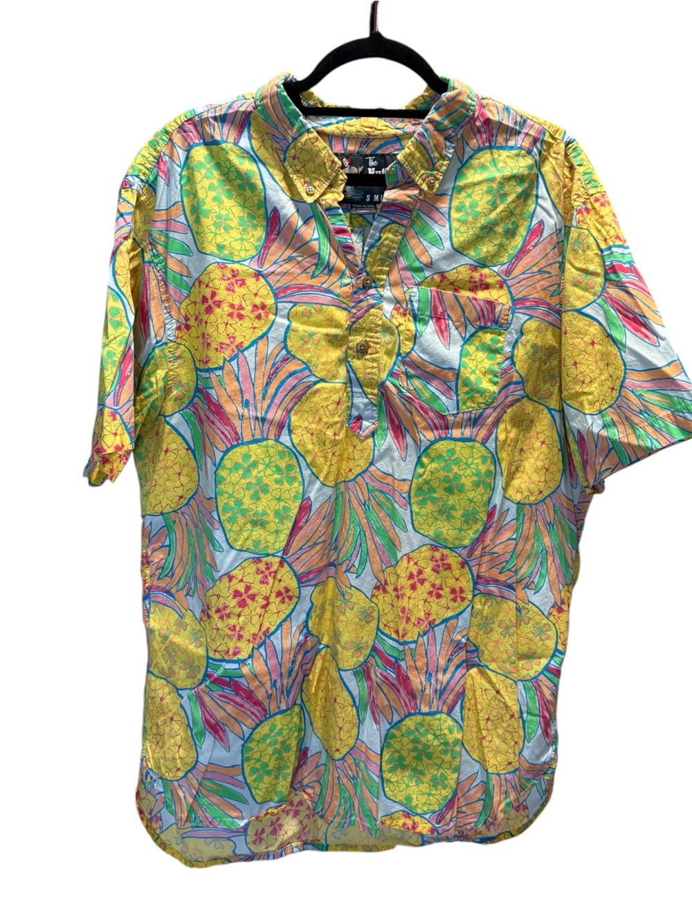 The Nutter Vibrant Pineapple Print Short-Sleeve Shirt - Yellow